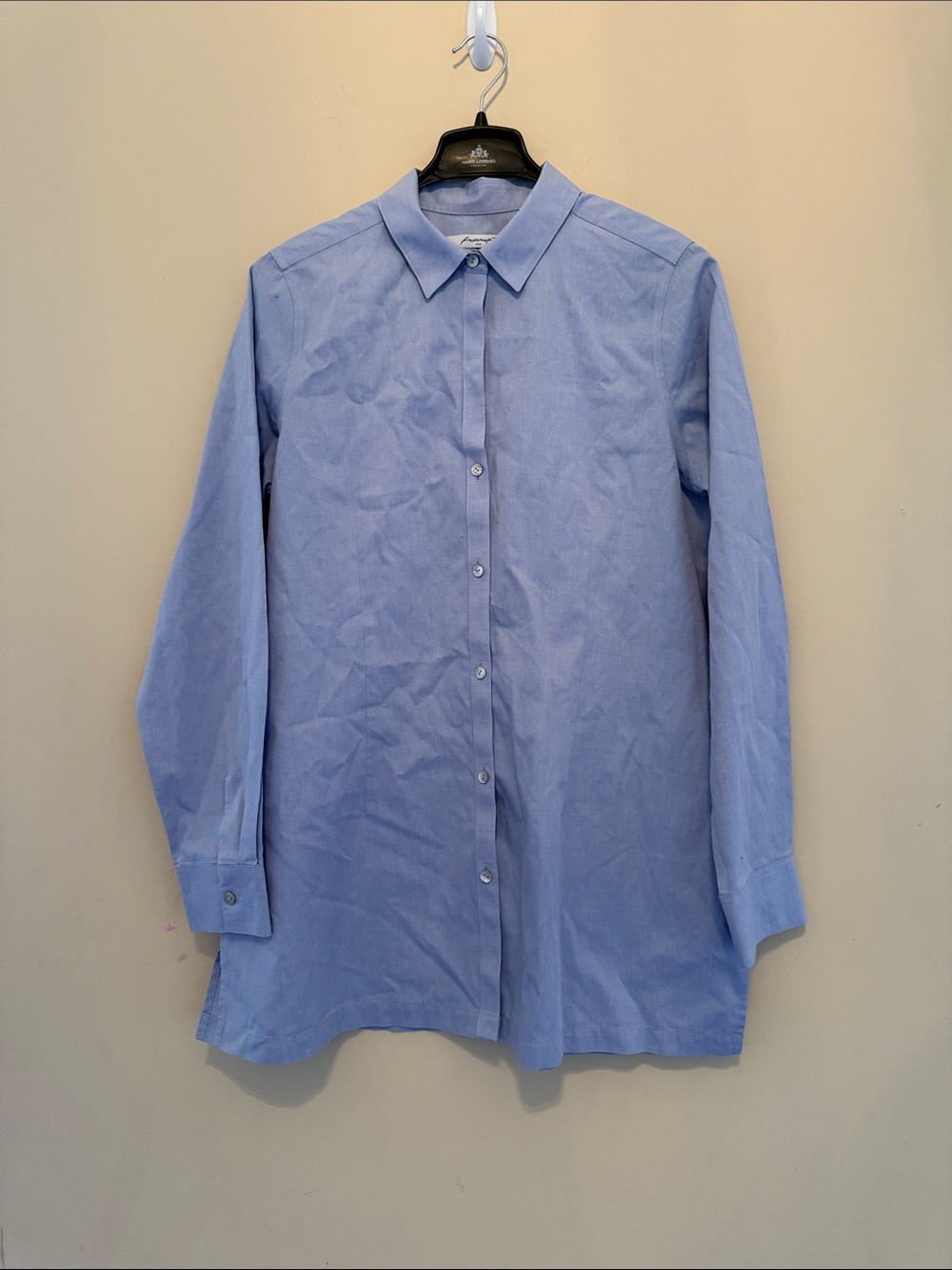 Foxcroft NYC Light‎ Blue Women's Button-Up Dress Shirt Size 12